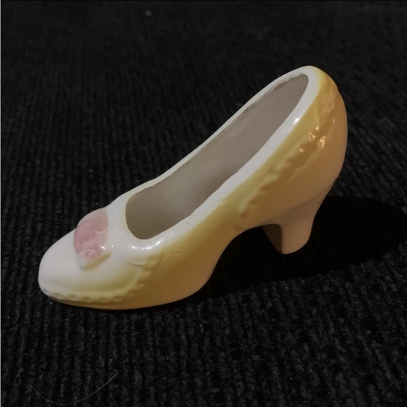 Vintage Mid Century High Heel Shoe Minature Ceramic Figurine Japan Marked 01 - Picture 1 of 4